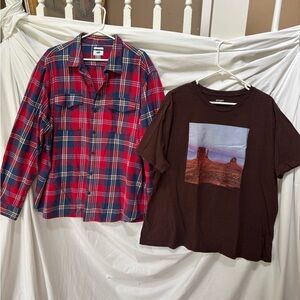 Men’s Old Navy Shirt Lot ~ Four Cotton Shirts XXL